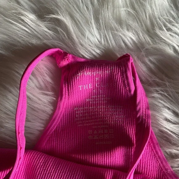 Free People Happiness Runs Long Crop Tank PINK - Picture 7 of 7